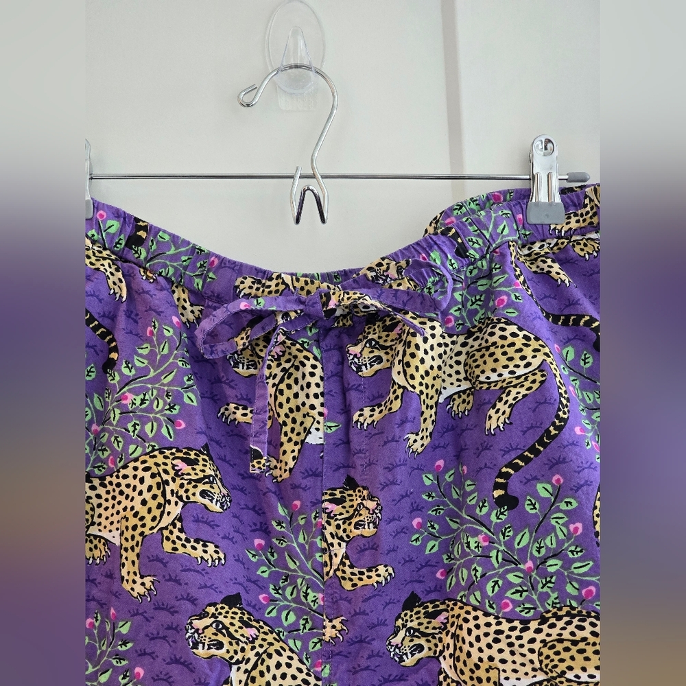 Printfresh Bagheera Violet Aninal Print Short Sleeve Pajama Sleep Set XL - Picture 9 of 14